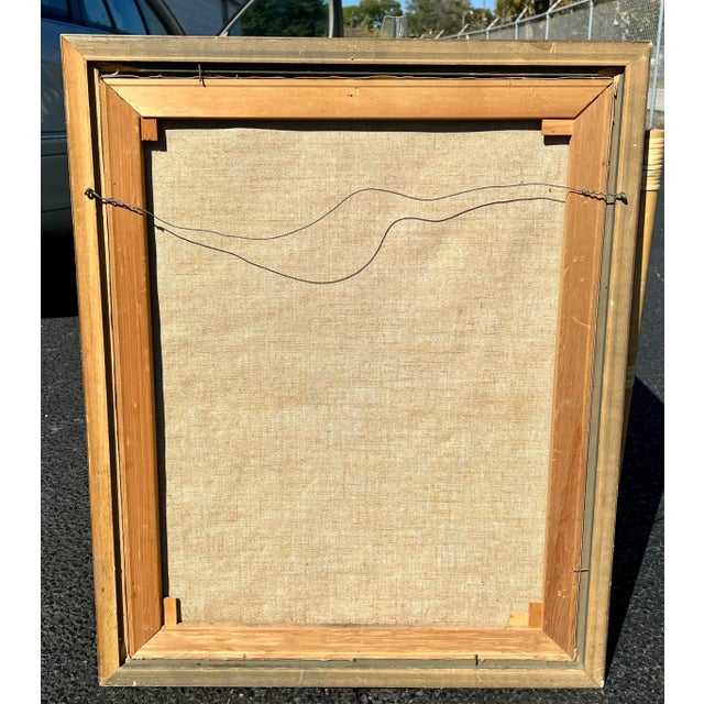 Paint French Countryside Landscape Oil Painting Framed For Sale - Image 7 of 13