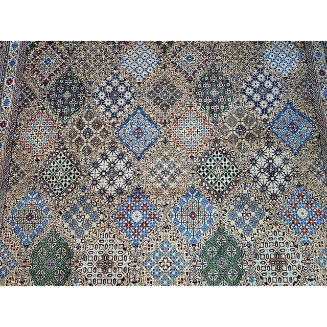Middle Eastern Nain Rug in Wool For Sale - Image 9 of 11