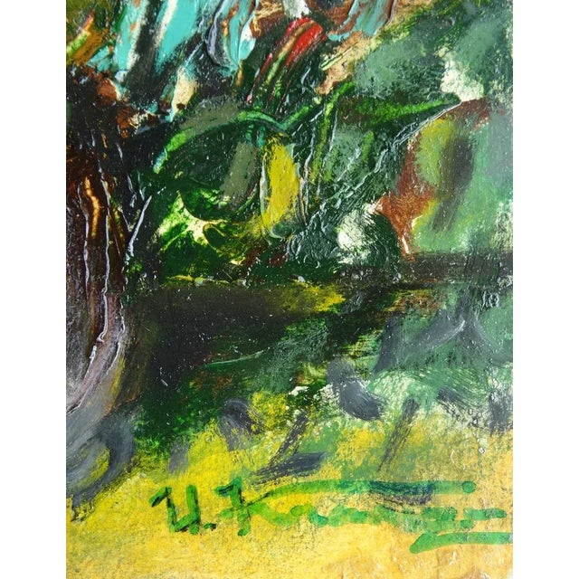 Uldis Krauze, Bouquet of Flowers with Sunflowers, 2000s, Oil on Board For Sale - Image 3 of 4