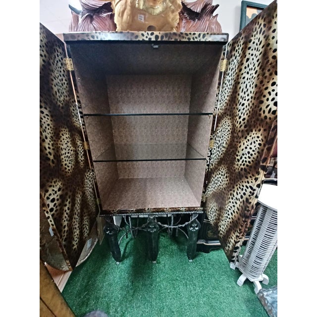Maitland - Smith Late 20th Century Animal Print Maitland Smith Dry Bar For Sale - Image 4 of 5