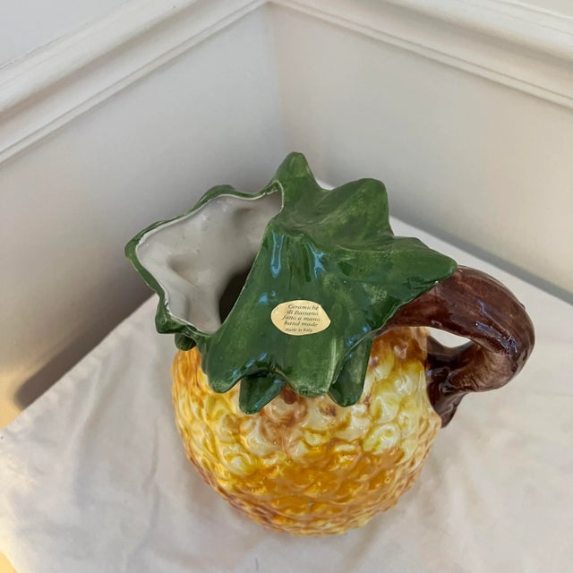 English Vintage Italian Pineapple Pitcher For Sale - Image 3 of 6