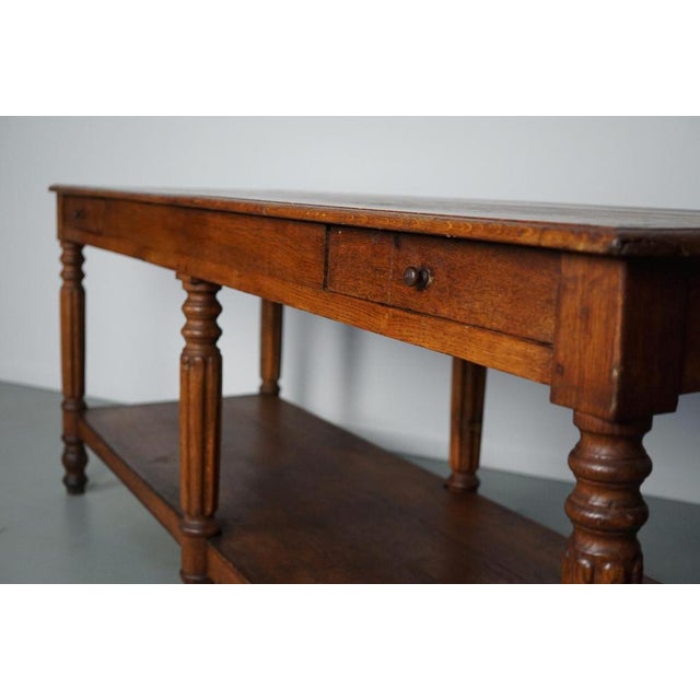 Antique French Rustic Oak Console, 19th Century For Sale - Image 17 of 18