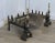 Large Polished Steel and Brass Log Grate on Andirons A Large Heavy Pair of Late 19th Century Iron Andirons Complete with...