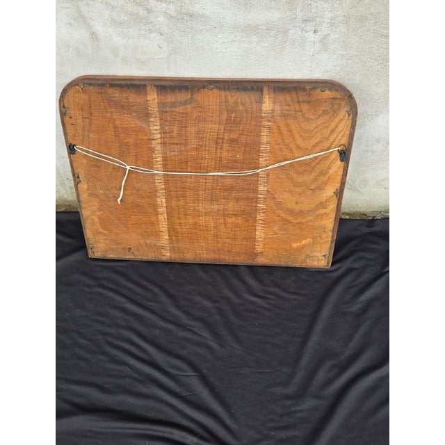 920 Walnut Rectangular Wall Beveled Edge Mirror. For Sale - Image 16 of 17