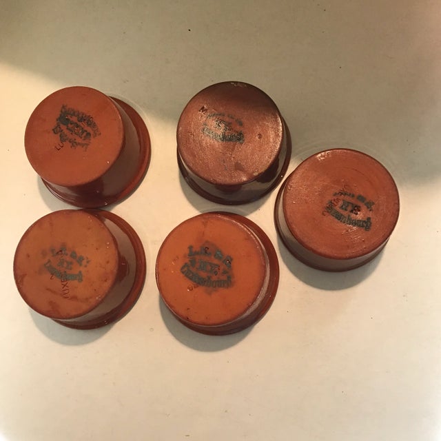 Antique Custard Cups With Holders -Set of 5 For Sale - Image 9 of 12