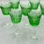 A beautiful set of eight vintage cut crystal wine glasses by Cristalería San Carlos, Argentina, distinguished by their...