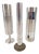 Brutalist Sculptural Metal and Brass Vases from BMF, Germany, 1960s, Set of 3 For Sale