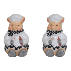 Dori Postlewaite Youngs Pig Chefs Salt and Pepper Shakers