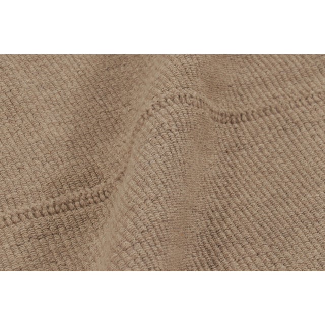 Textile Rug & Kilim's Contemporary Kilim, Beige Textural Stripes For Sale - Image 7 of 10