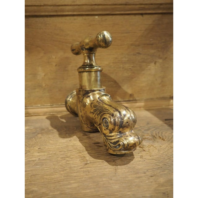 Metal A Heavy Circa 1850 French Gilt Bronze Dolphin Form Fountain Spout For Sale - Image 7 of 12