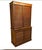 Campaign English Regency / Campaign Style Tambour Door Bookcase Cabinet in Oak, C. 1890–1920 For Sale - Image 3 of 4