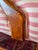 1940s Vintage Wood Frame, Pink Stripe Upholstered Arm or Side Chair For Sale - Image 5 of 7