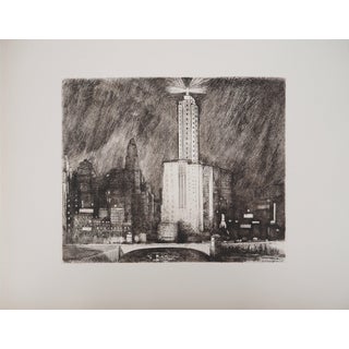 Donald Shaw Maclaughlan, Chicago, The Wacker Drive, 1931, Original Signed Etching For Sale