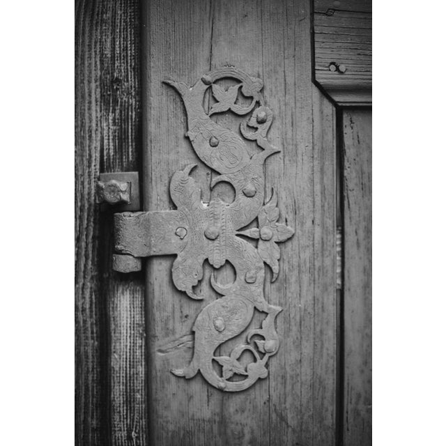 Set of 6 - 'Antique Locks' - Unframed Contemporary Black and White Gallery Wall of Photographs Installation For Sale - Image 6 of 8