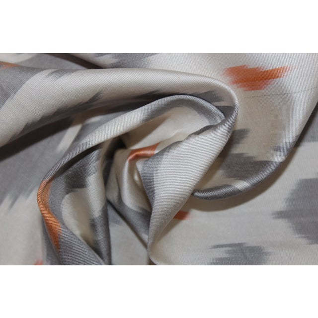 Contemporary Silk Ikat Bohemian Throw Pillow For Sale - Image 10 of 11