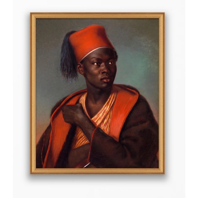 Black Atelier Aria Lumae Nineteenth Century Orientalist Nubian Guard Ottoman Portrait Fine Art Gallery Board Print 16 X 20 For Sale - Image 8 of 14