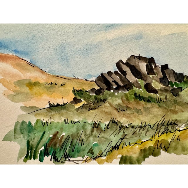 Original watercolor on paper by Henry Emil Salloch, also known as Heinz Emil Salloch, the German-born American artist and...