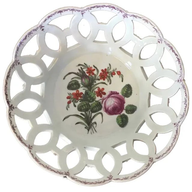 Antique 18th Century Worcester Floral Design Porcelain Bowl For Sale - Image 13 of 13