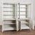 Elegant and stately Swedish Gustavian style pine display cabinet or bookcase in two sections standing just under 7' tall....