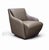 A clean contemporary Nikki leather swivel chair by W. Schillig. The chair swivels 360 degrees and rests on an upholstered...