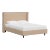 Logan Twin Platform Bed in Linen Fawn For Sale