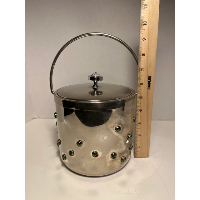 Silver Vintage St. John Home Olive Martini Collection Ice Bucket With Swarovski Crystal Accents For Sale - Image 8 of 8