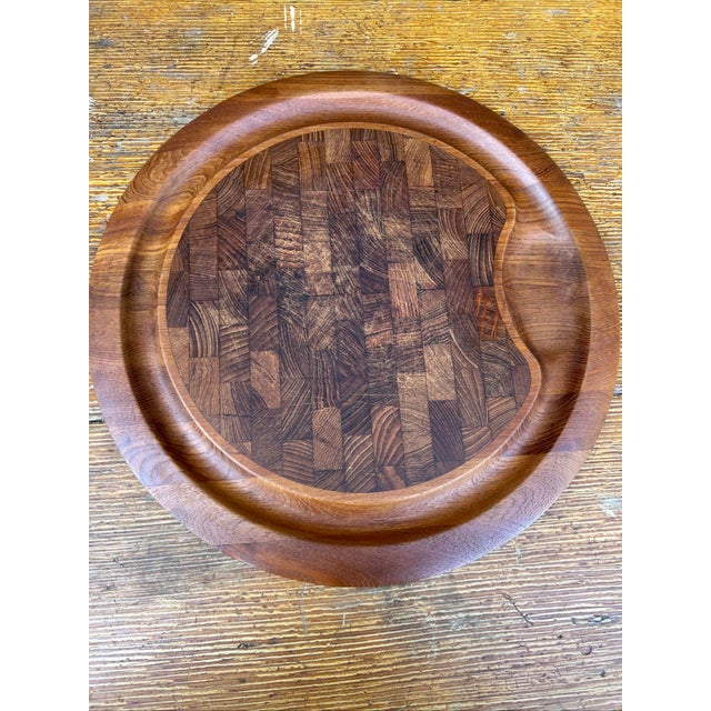 Vintage Dansk Danish Large Round Mid Century Jens H Quistgarrd Charcuterie Tray For Sale - Image 9 of 11