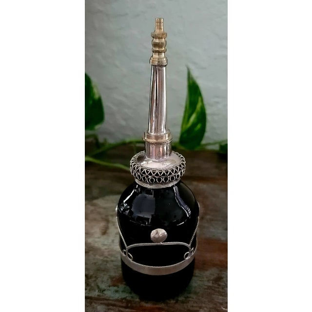2000 - 2009 Recycled Vintage Moroccan Perfume Bottle / Black For Sale - Image 5 of 10