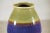 Purple Artisan Purple and Olive Green Glazed Ceramic Ovoid Vase with Drip Detail For Sale - Image 8 of 12