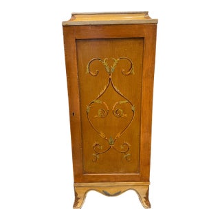 Vintage Decorated Parlor Cabinet For Sale