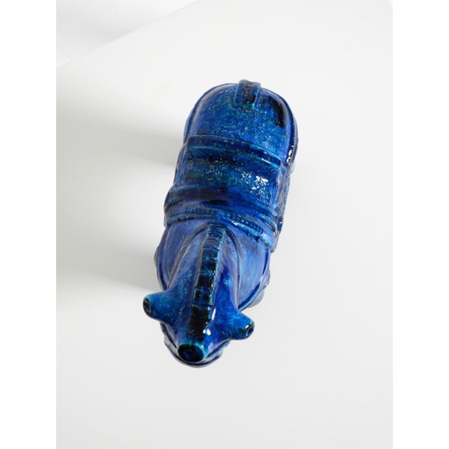 Blue Vintage Ceramic Horse by Aldo Londi for Bitossi, Italy, 1960s For Sale - Image 8 of 18