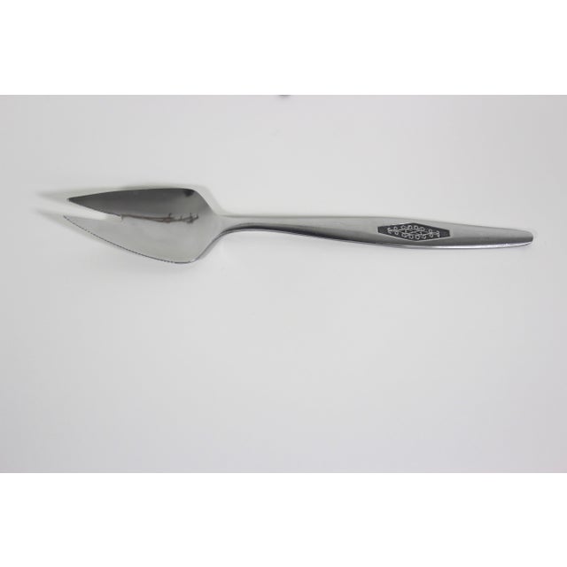 1960s 1960’s Vintage Stainless Steel Ice Cream Forks Set of Six Spork, Dessert Buffet Spoon Fork Knife Splayd For Sale - Image 5 of 11