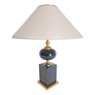 Vintage Regency Brass Table Lamp from Le Dauphin, 1970s For Sale