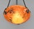 Small French Art Deco Pendant Light by Le Verre Francais Schneider - 1925 Chandelier France For Sale - Image 6 of 14