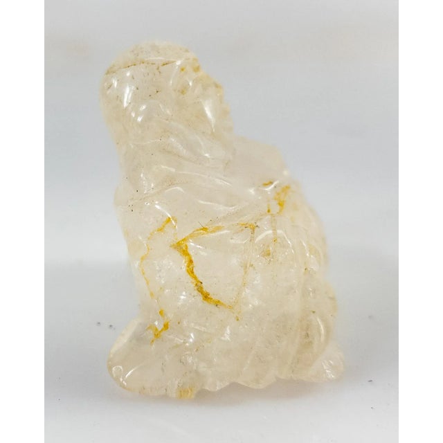 Figurative 1970s Chinese Rock Crystal Quartz Laughing Buddha Figure For Sale - Image 3 of 9