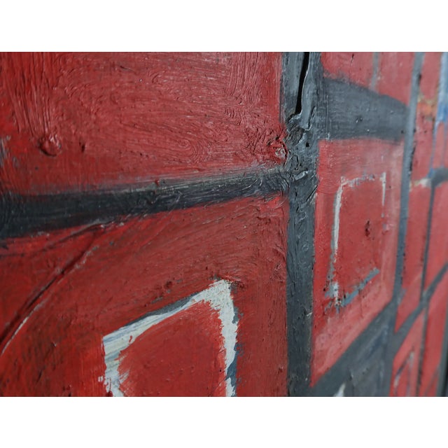 Piet Schoenmakers, Modernist Geometric Composition, 1959, Oil on Fiberboard For Sale - Image 6 of 6