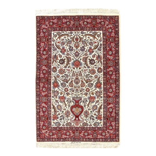 Pasargad DC Fine Hand Knotted Silk & Wool Isfahan Rug For Sale