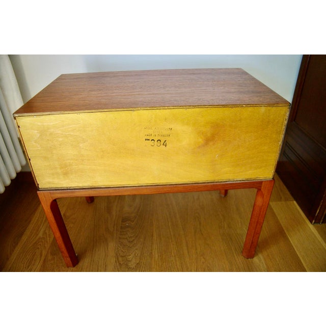 Model 384 Bedside Table in Teak by Kai Kristiansen for Aksel Kjersgaard, 1960s For Sale - Image 3 of 9