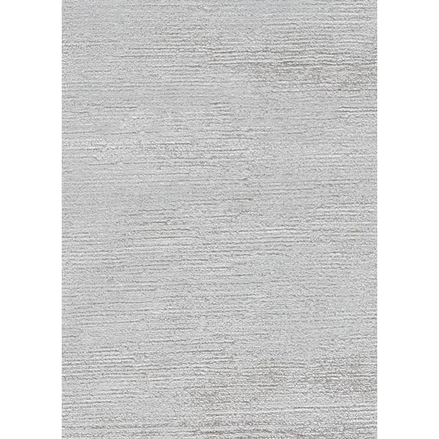 Modern Custom Hand-Knotted Silk Runner by Doris Leslie Blau Size: 3'6" × 8'0" (106 × 243 cm). Refined minimalism meets...