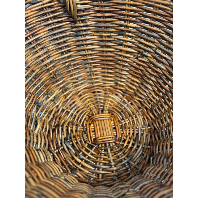 French Wicker Harvest Basket For Sale - Image 4 of 5