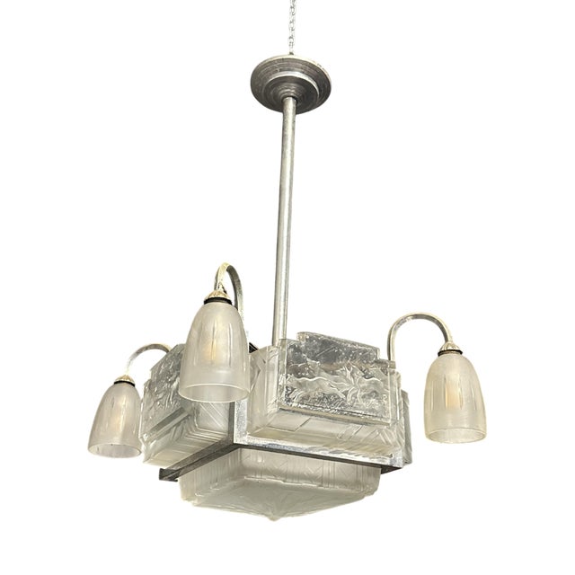 Art Deco Chandelier, 1920s For Sale