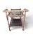 Coastal Mid Century Modern Bamboo Rattan Bar Cart For Sale In Saint Louis - Image 6 of 11