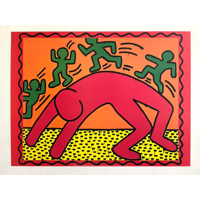 Keith Haring Estate Vintage 1999 Lithograph Print Pop Art Poster " Untitled " 1982 For Sale In Kansas City - Image 6 of 8