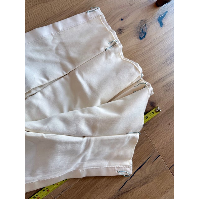 2010s Pair of Ethan Allen Curtains – Cream With Greek Key Border For Sale - Image 5 of 8