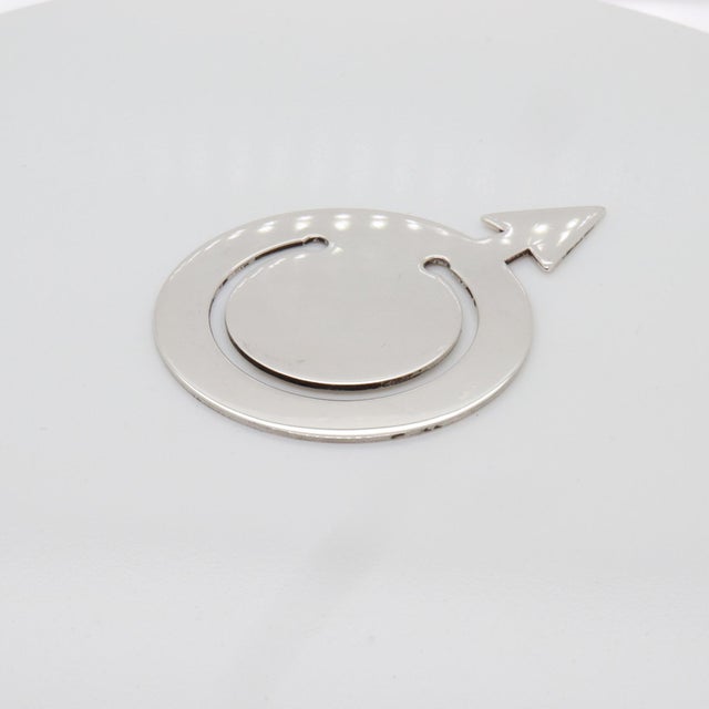 Mid-Century Modern Vintage Tiffany & Co. Sterling Silver 'Male' or 'Mars Symbol' Bookmark For Sale - Image 3 of 13