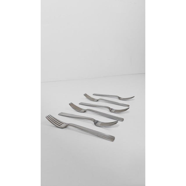 Art Deco Silver-Plated Flatware by Luc Lanel for Christofle, 1930s, Set of 32 For Sale - Image 14 of 18