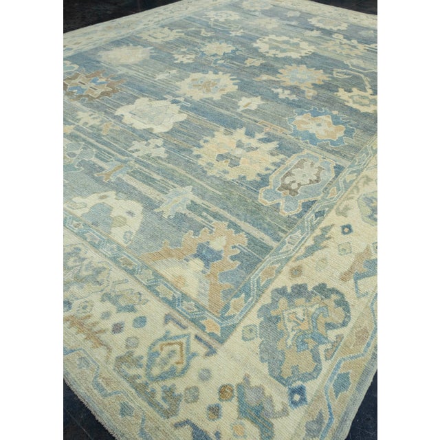 Turkish Turkish Oushak Rug 12'6" x 16'10" #18508 For Sale - Image 3 of 8