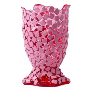 Rock Vase in Clear Light Fuchsia by Gaetano Pesce for Fish Design For Sale