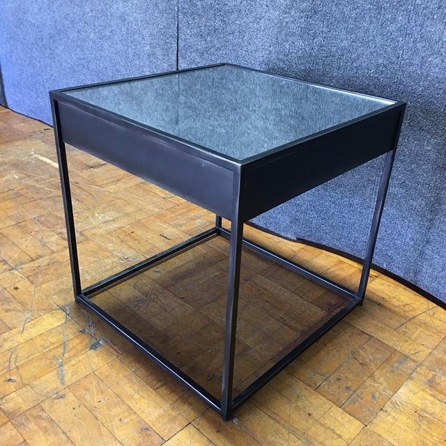 Restoration Hardware Gramercy Black Side Table | Chairish