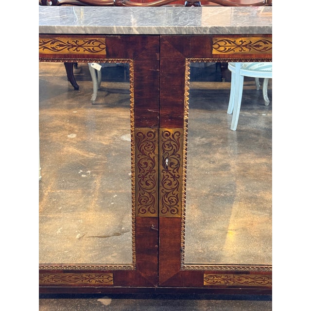 Wood Early 19th Century Regency Brass Inlaid Rosewood Cabinet For Sale - Image 7 of 12